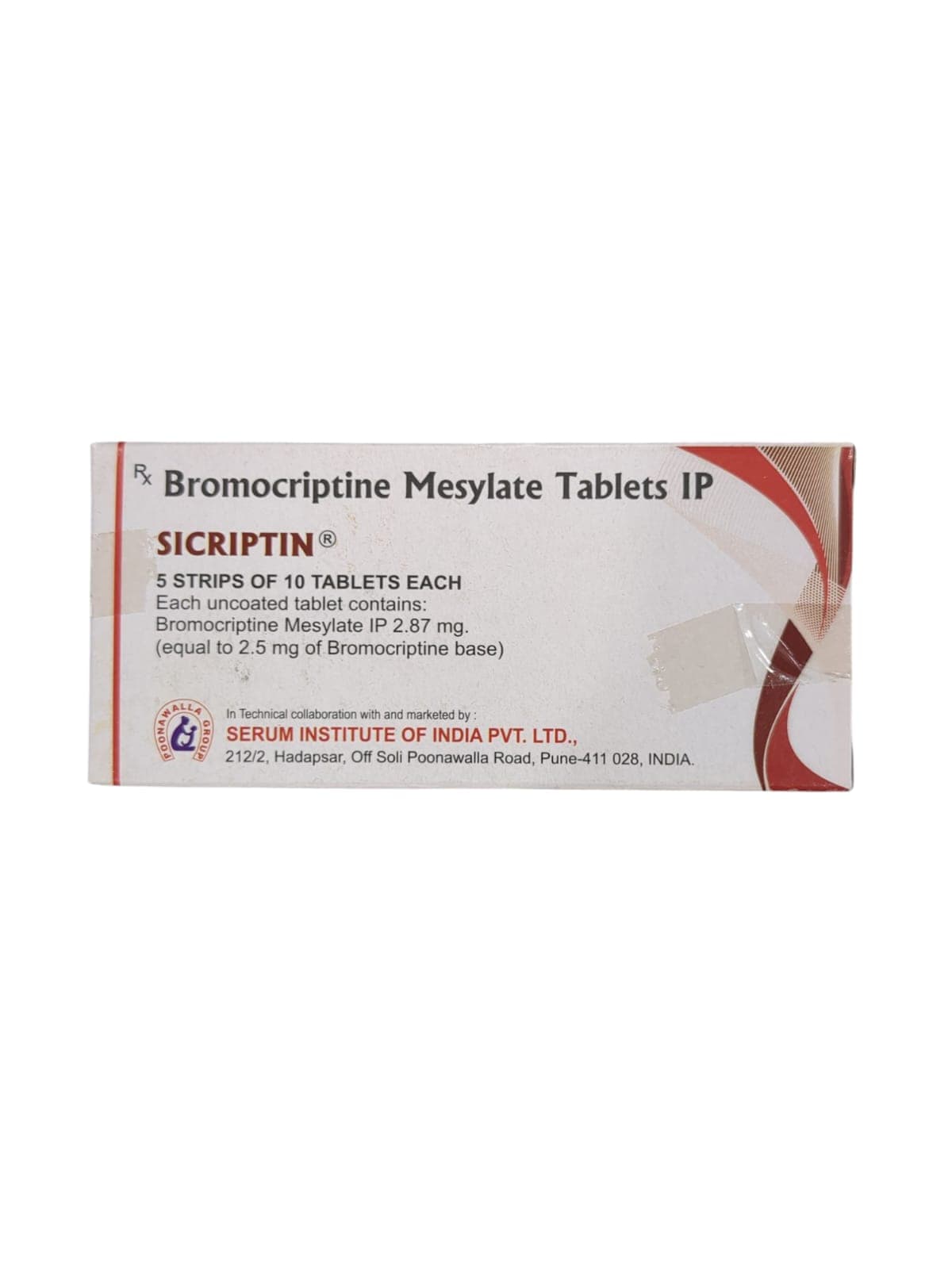 Sicriptin 2.5mg Tablet