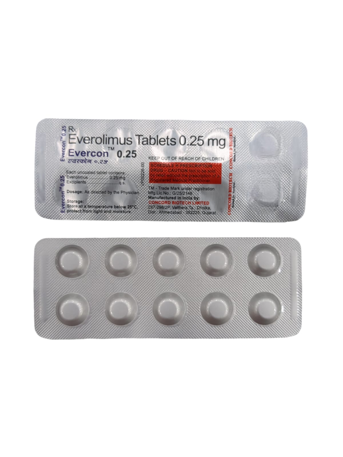 Evercon 0.25mg Tablet