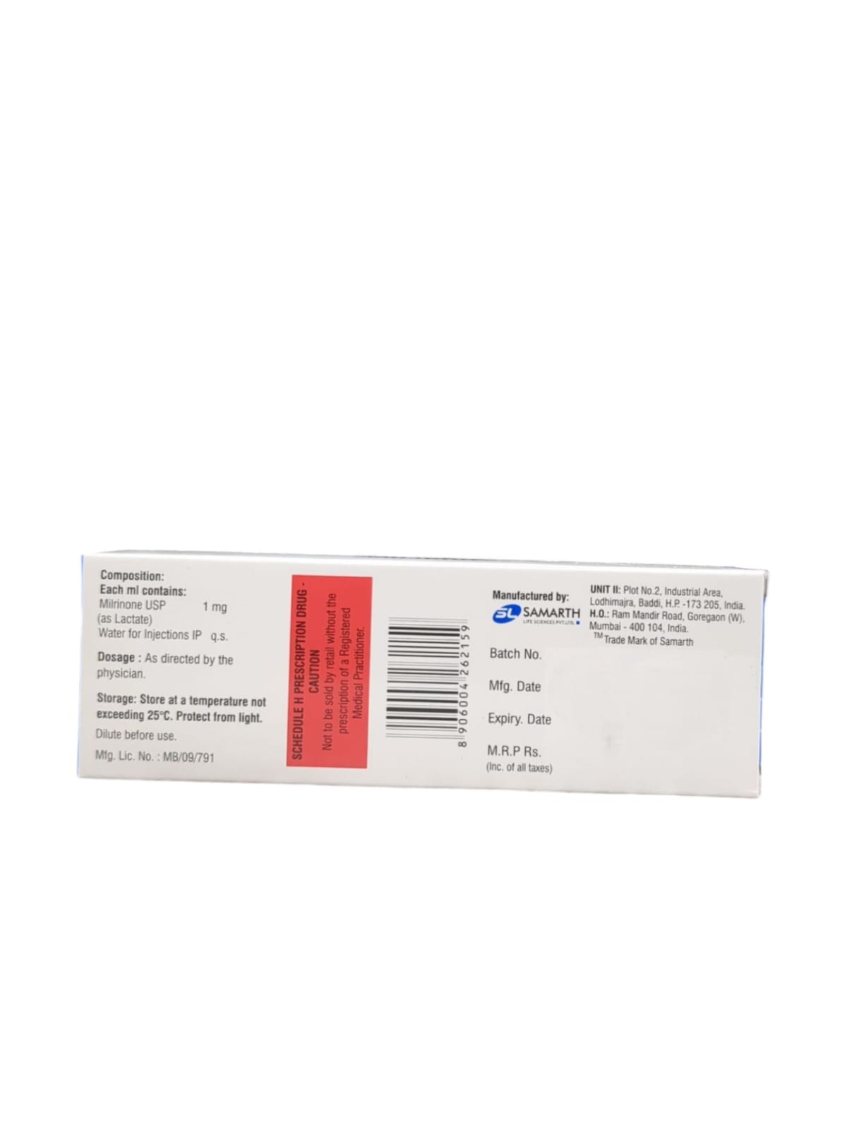Milicor 10mg Injection