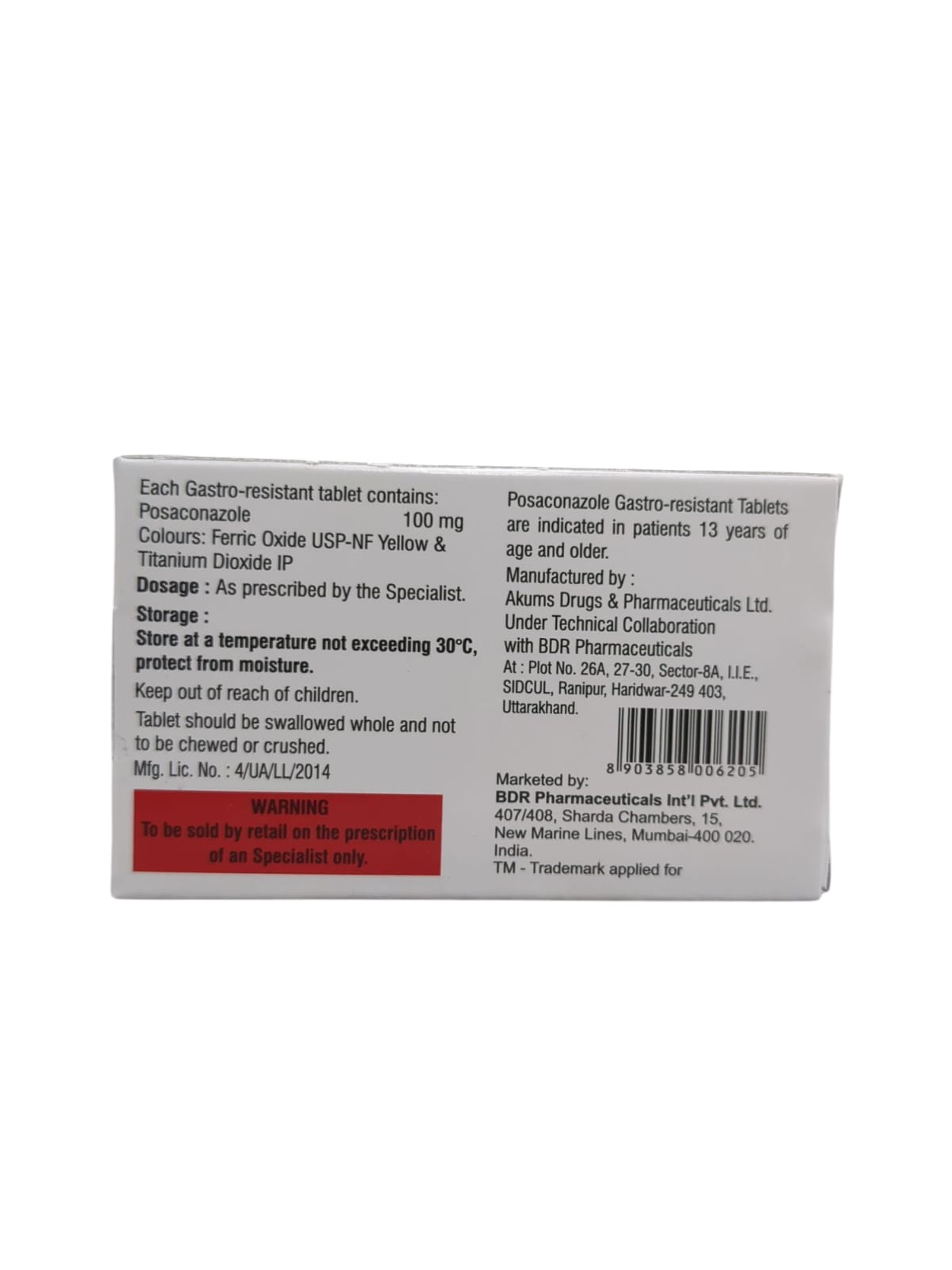 BDPosa 100mg Tablet