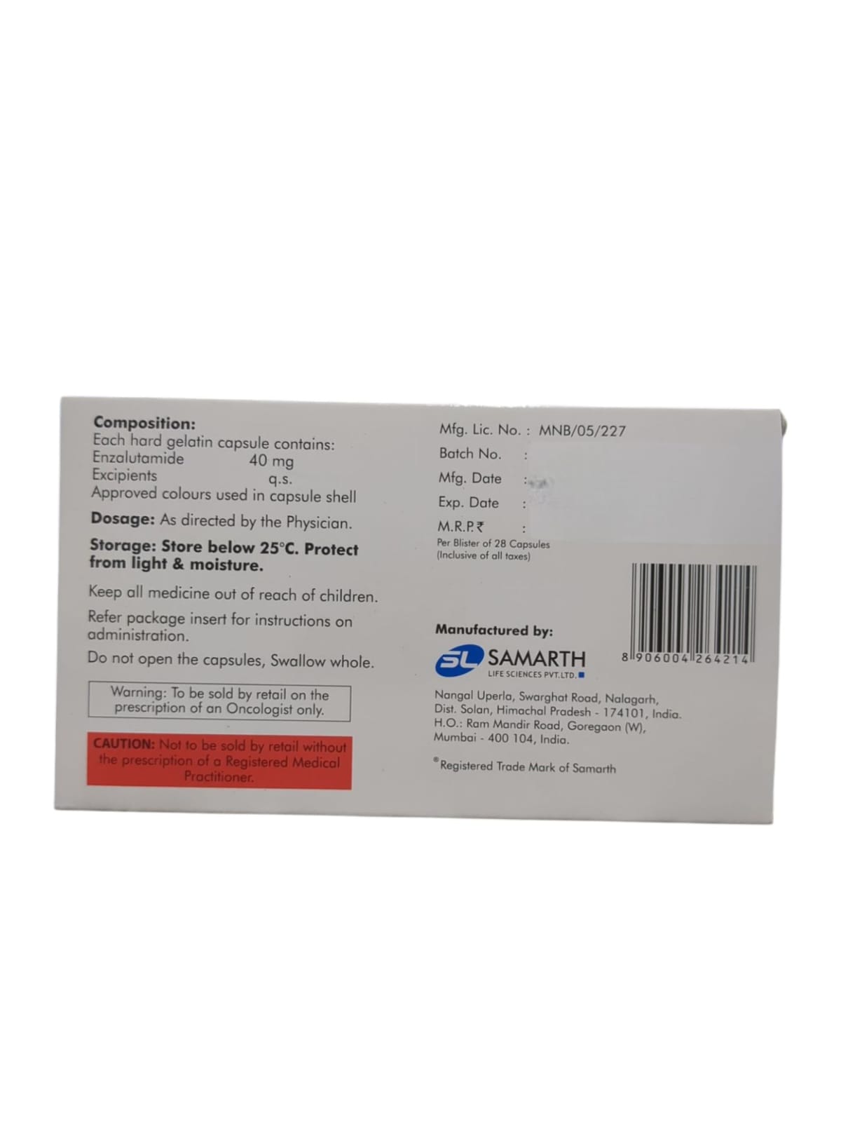 Samluta 40mg Capsule