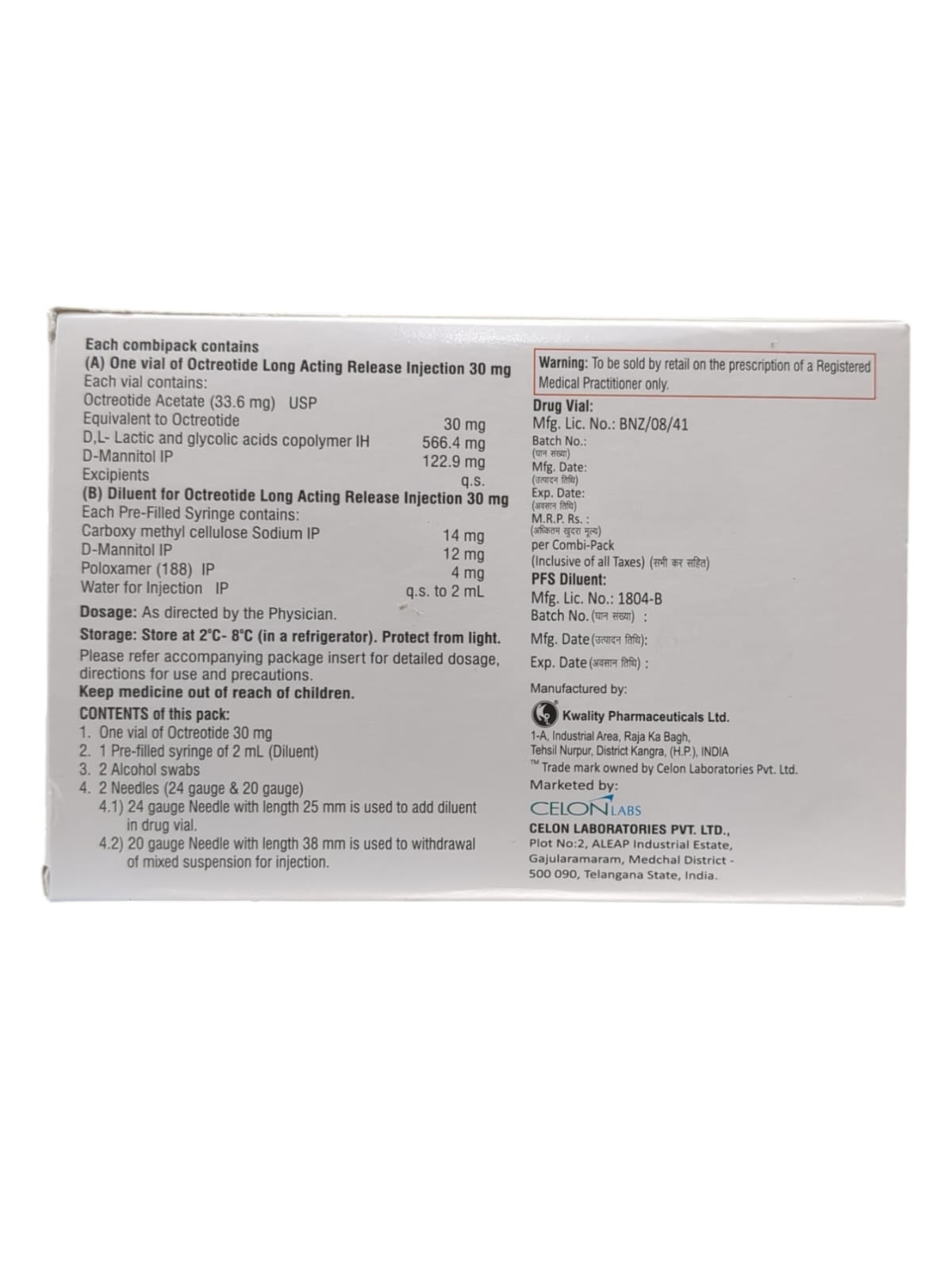 Celostatin Lar 30mg Injection