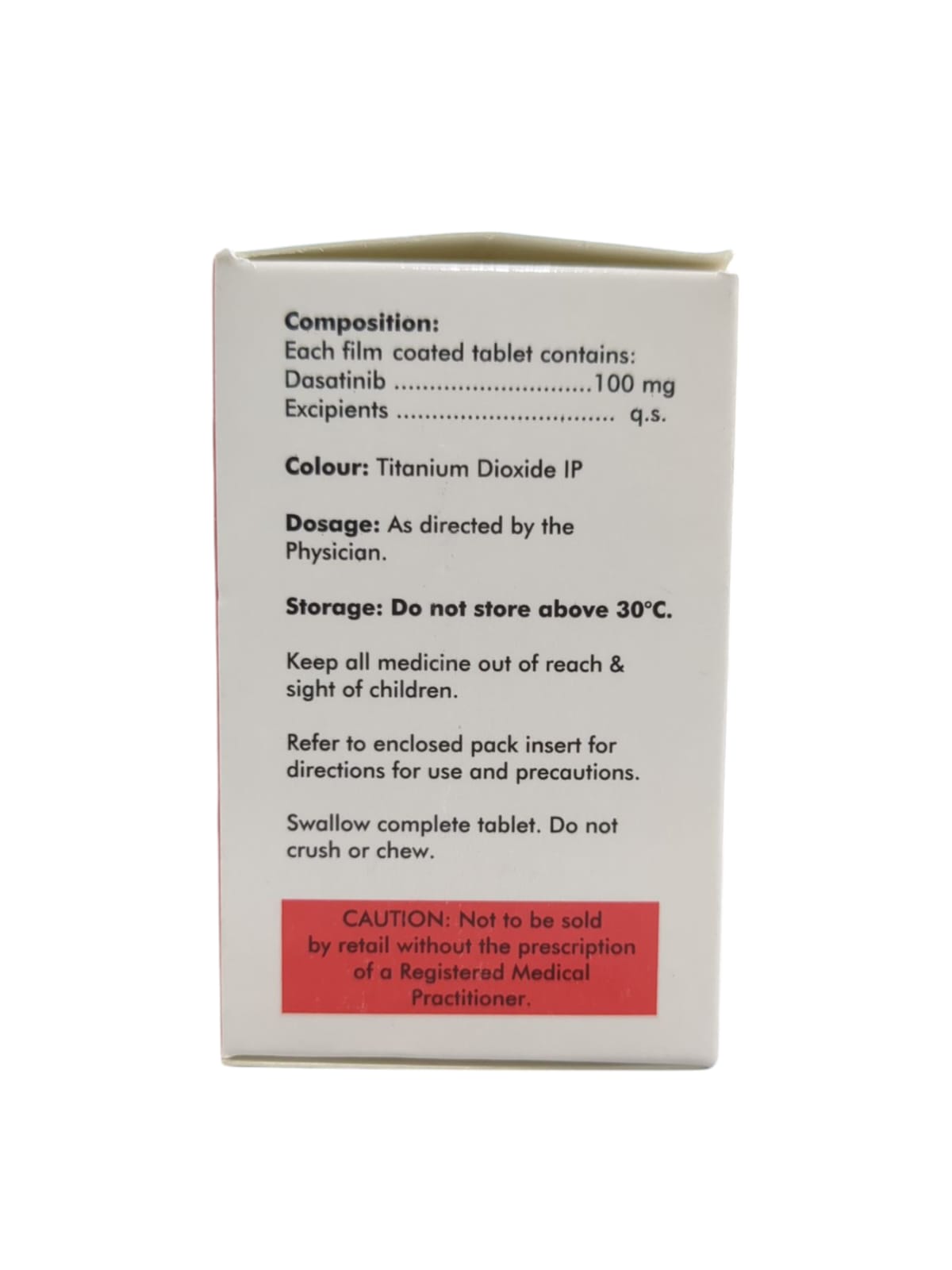 Dasatib 100 mg Tablet
