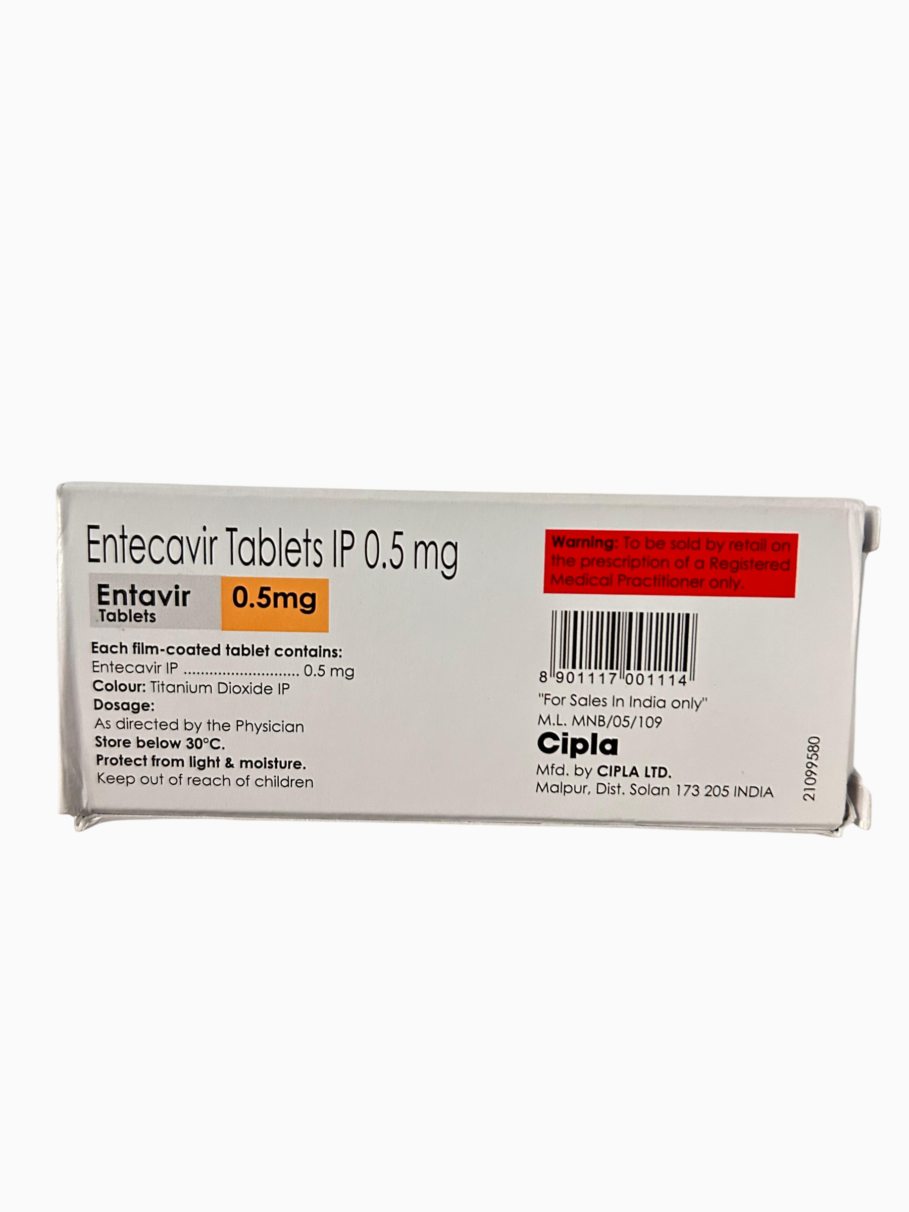 Entavir 0.5mg Tablet