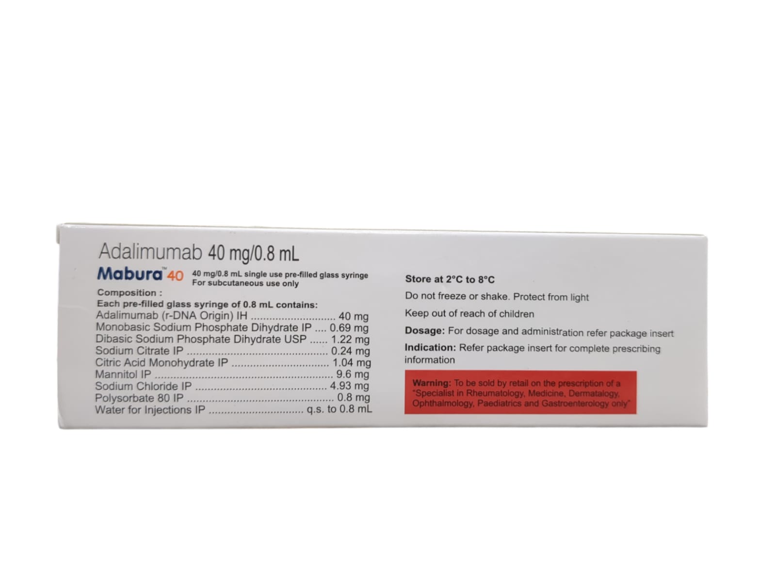 Mabura 40mg Injection