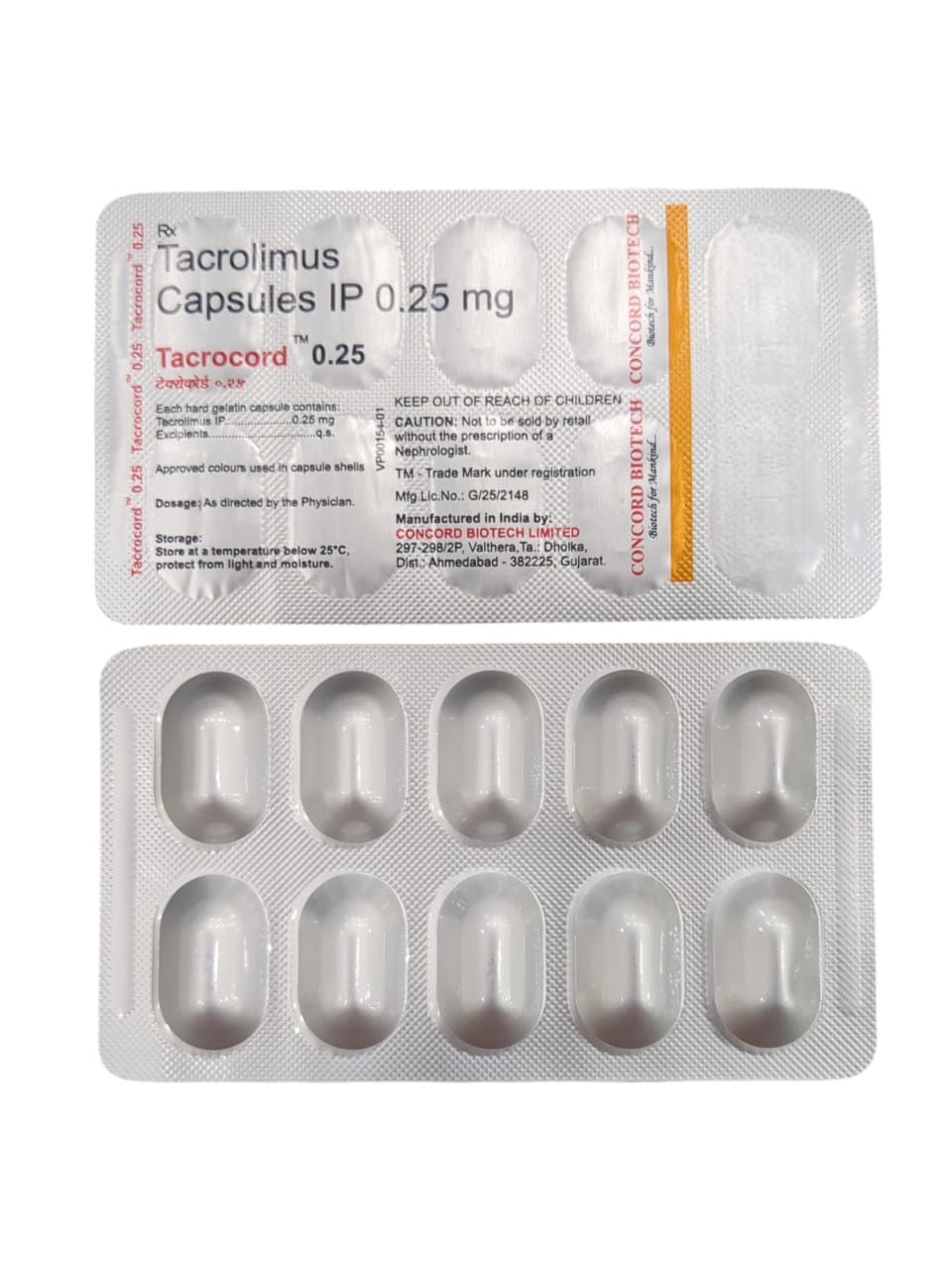 Tacrocord 0.25mg Tablet