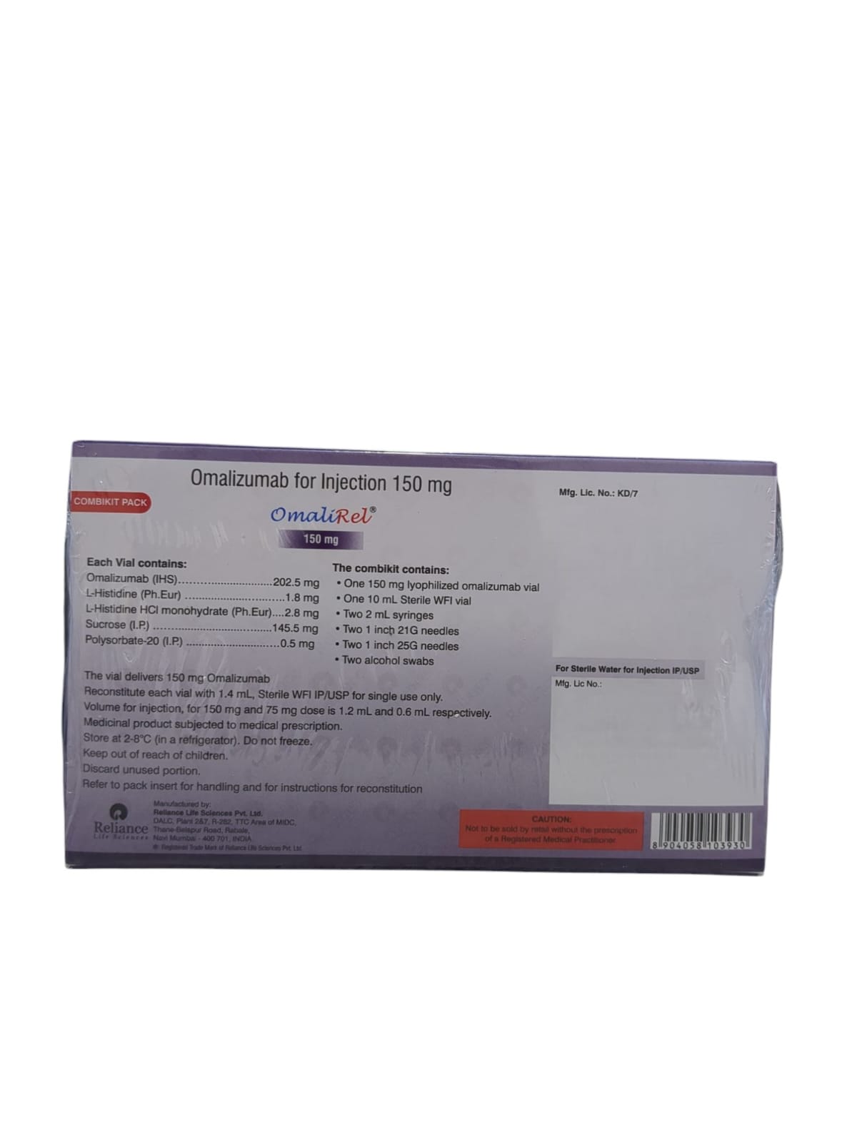 Omalirel 150mg Injection