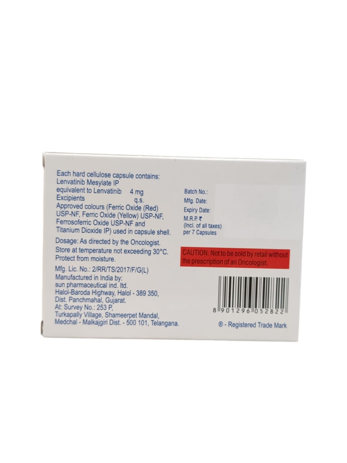 Lenvenib 4mg Capsule