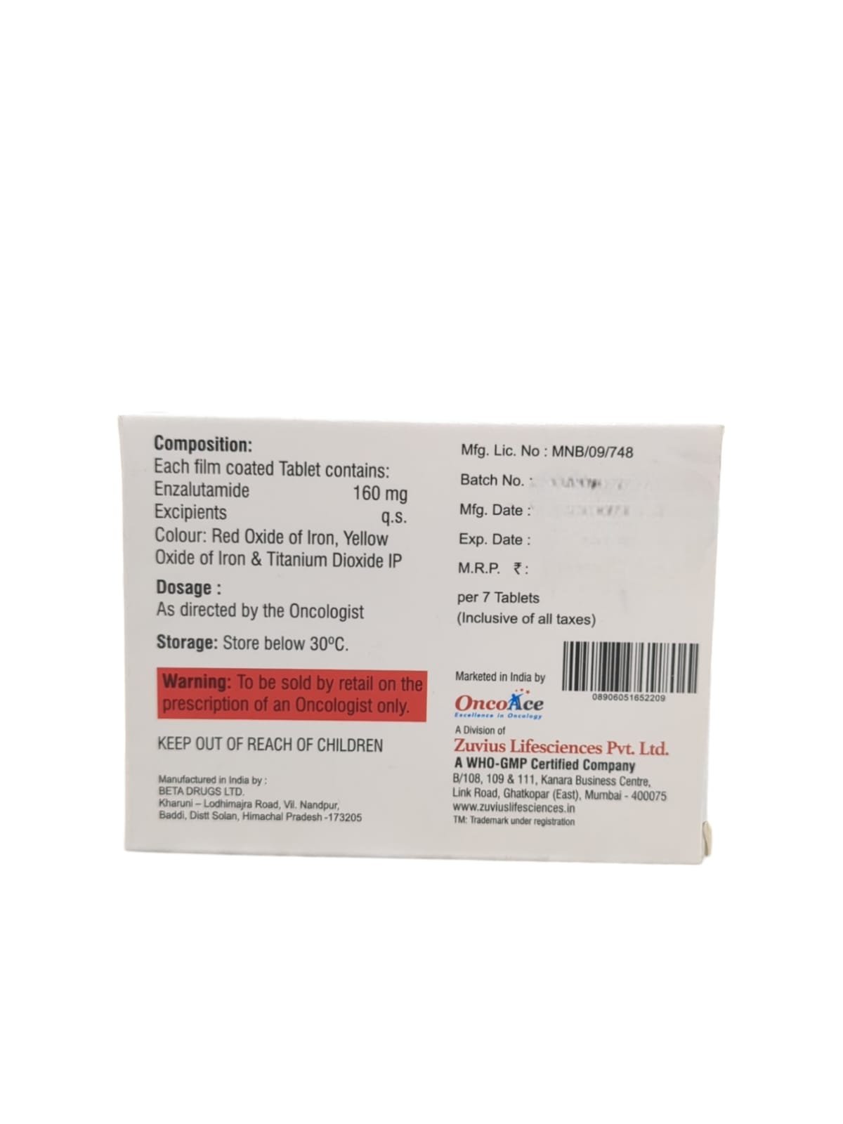 Enzumide 160mg Tablet