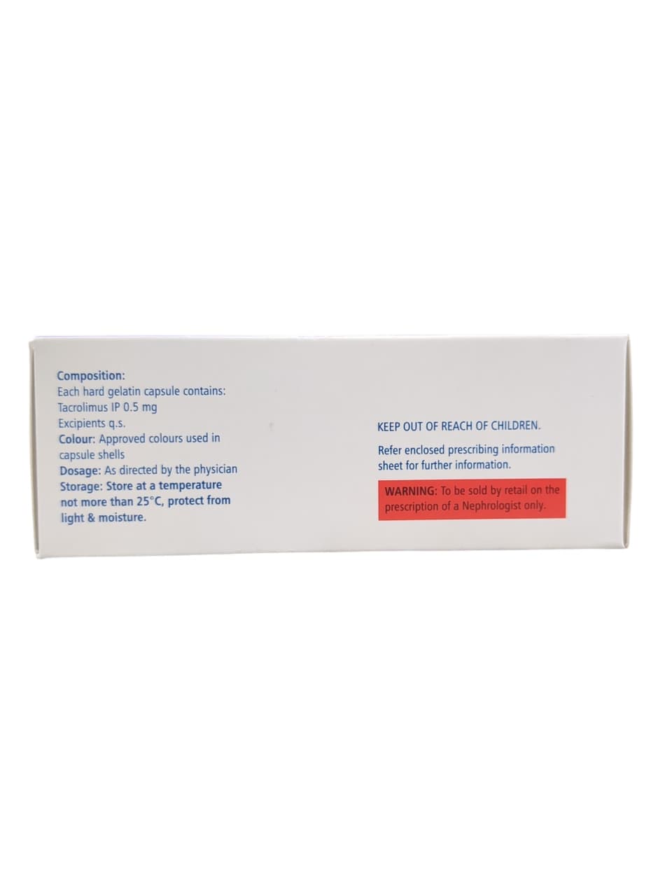Tacrograf 0.5 mg Capsule
